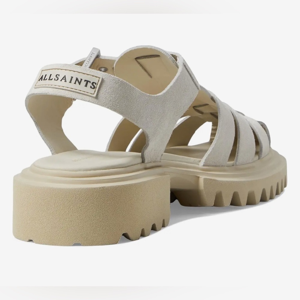 ALL SAINTS Designer Nessa Chunky Leather Buckle Sandals Size 8 - Picture 3 of 9